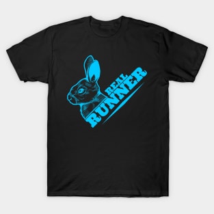 Real runner funny bunny for running days. T-Shirt